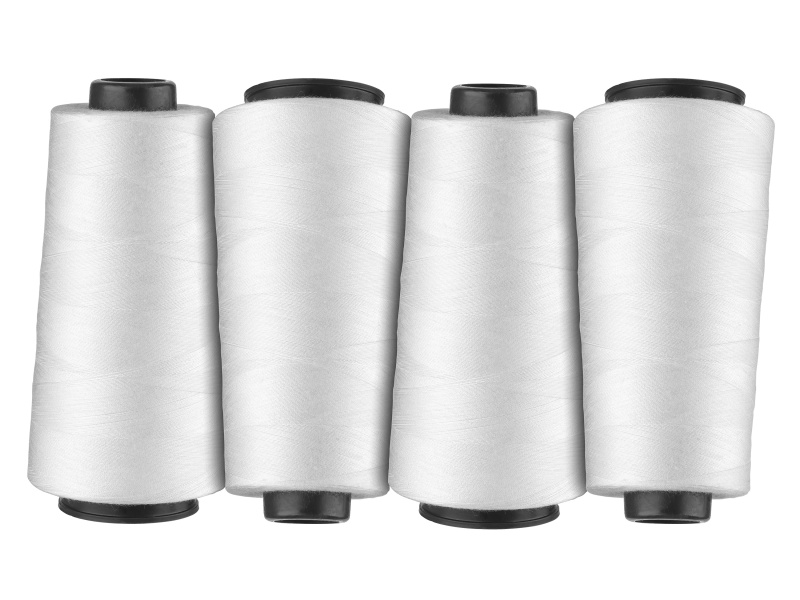 crelando® Overlocková šicí nit, 4 kusy (bílá)