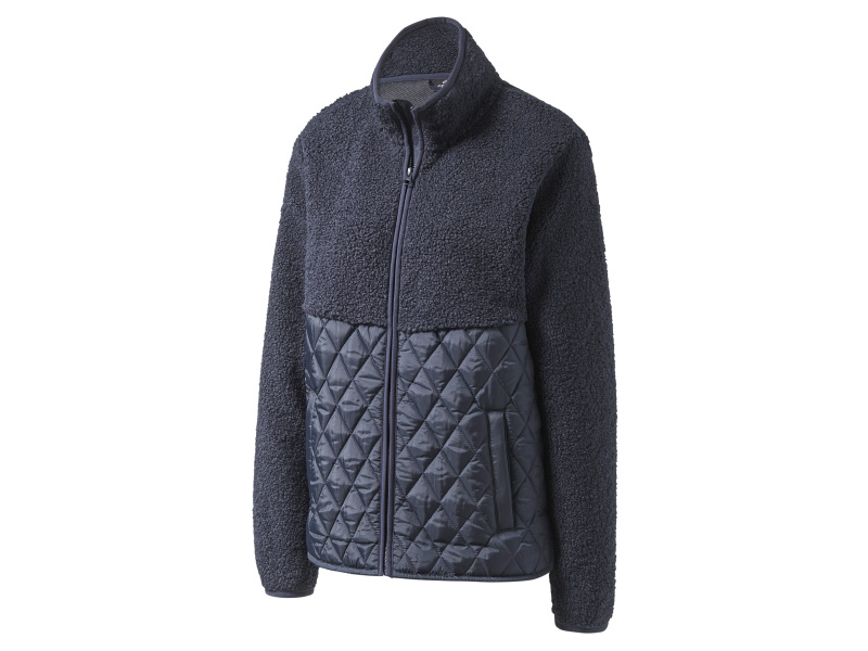 Crivit Dámská bunda z umělé jehněčí kůže (S (36/38), navy modrá)