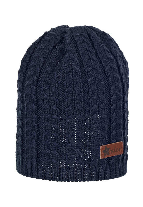 Merino čepice dětská pletená modrá barva Sterntaler Velikost: 39cm