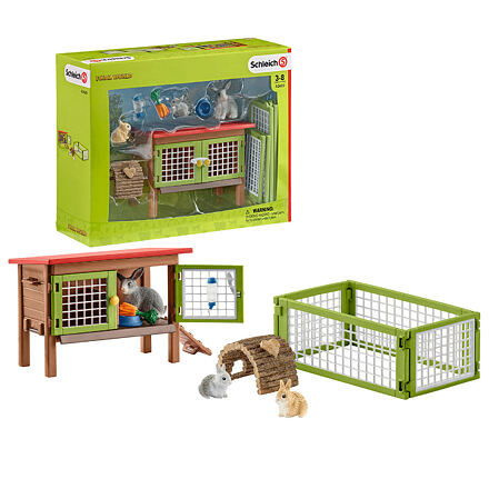 Schleich Set králíkárna se zvířátky a příslušenství