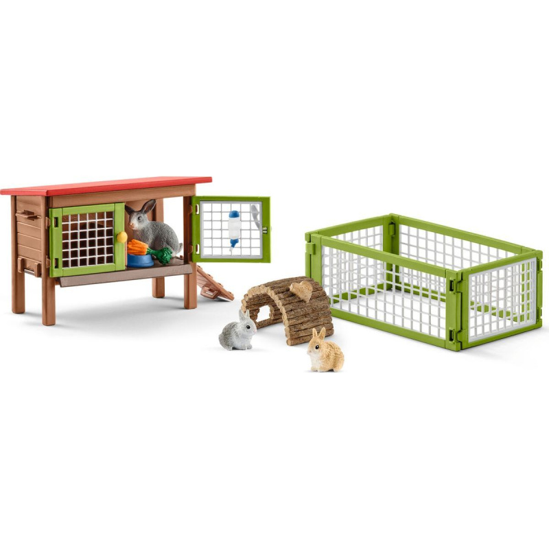 Schleich Set králíkárna se zvířátky a příslušenství