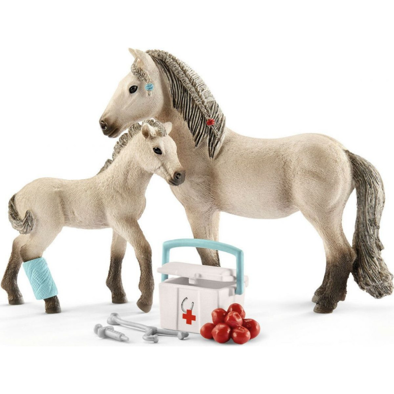 Schleich 42430 set hříbě a islandská klisna s lékárničkou