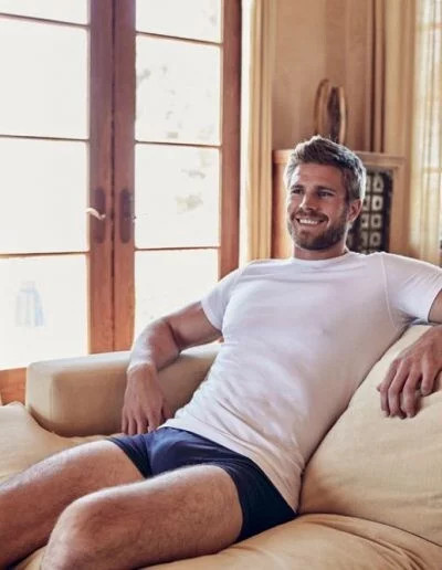 Pánské bezešvé boxerky s nohavičkou Jockey 35002933 999 džínově modrá XXL/XXXL