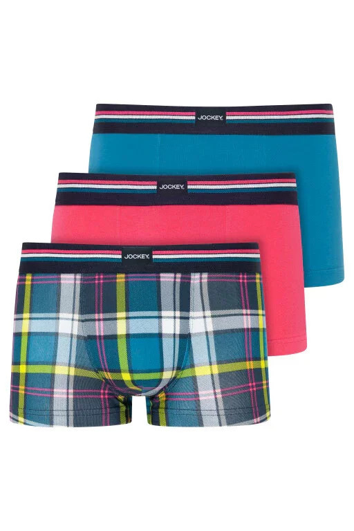 Pánské boxerky 3Pack 17302913 B91 modré s potiskem - Jockey L