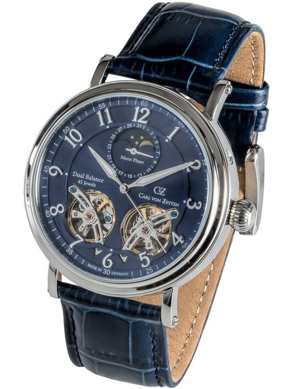 Carl von Zeyten CVZ0054BLS Murg Moonphase automatic 46mm