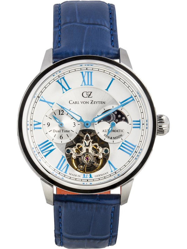 Carl von Zeyten CVZ0081WHS Schiltach Automatic Dual Time 46mm
