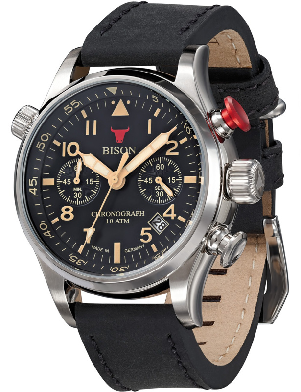 Carl von Zeyten BI007BK Bison 7 Chronograph Limited Edition 46mm 5ATM