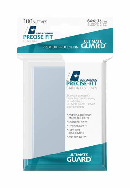 Obaly na karty 64 x 89,5 mm (Ultimate Guard Precise-Fit) - průhledné