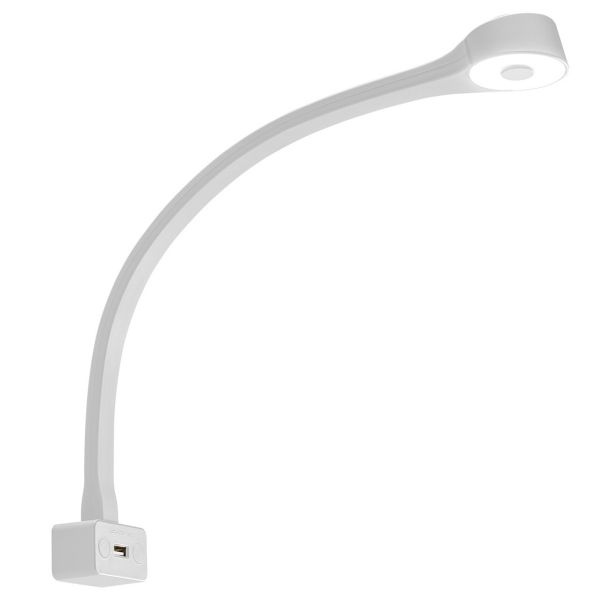 LED lampička na čtení FAWO Typ F, 12V, USB port Barva: Bílá