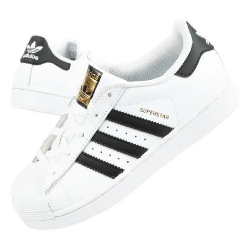 Dětská sportovní obuv Superstar W BA8378 Bílá s černou - Adidas bílá-černá 29