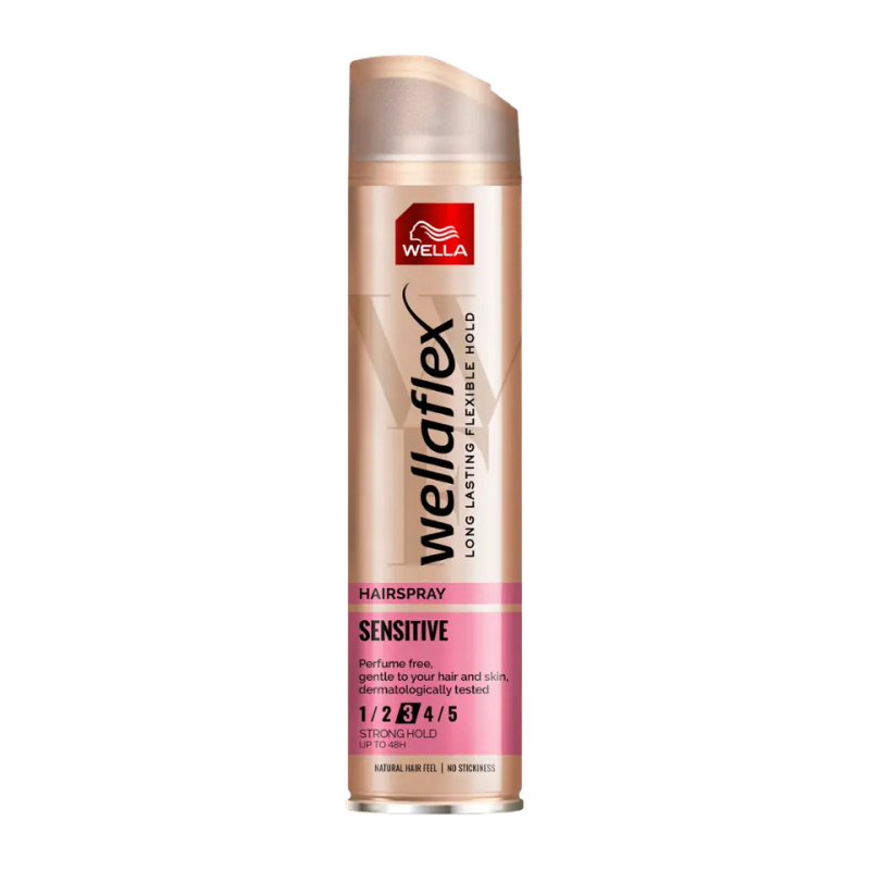 Wella Wellaflex Sensitive lak na vlasy se střední fixací bez parfemace 250 ml