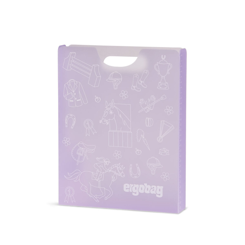 Plastové desky na sešity Ergobag - Horses Purple