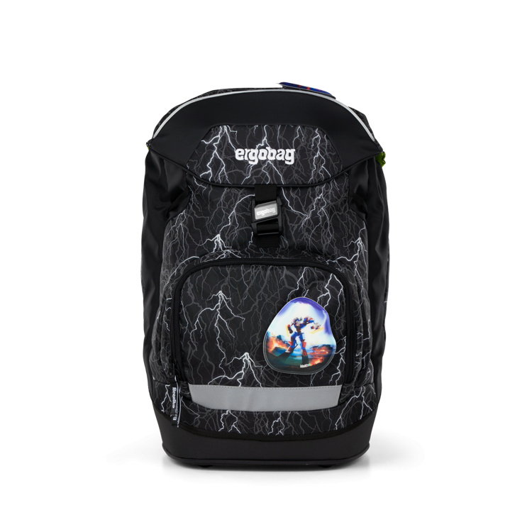 ERGOBAG Školní batoh  prime Black reflexní