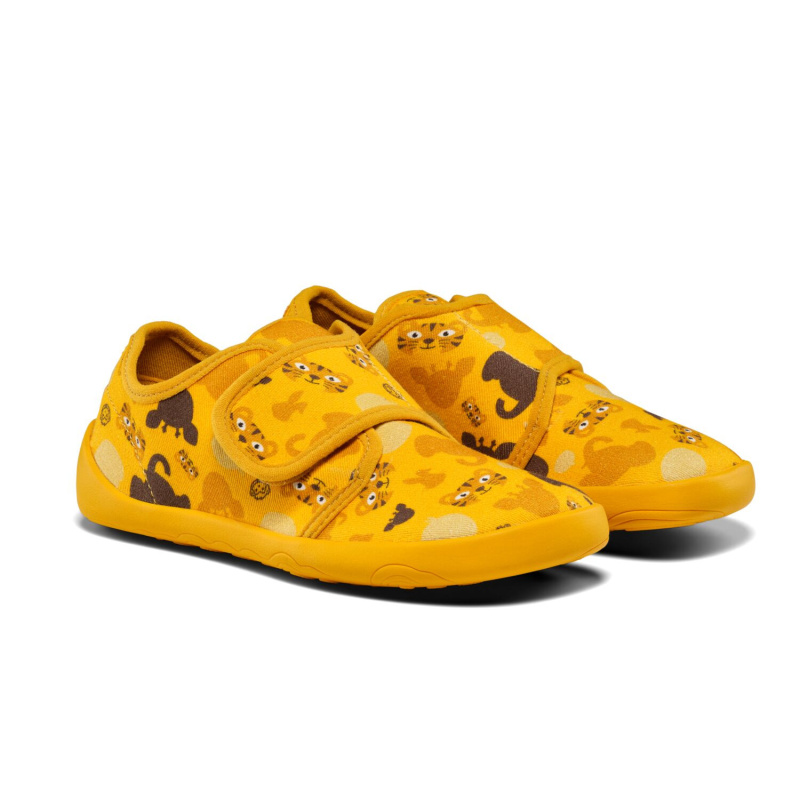 Dětské barefoot přezůvky Affenzahn Slipper Cotton Movy Tiger - vel. 27