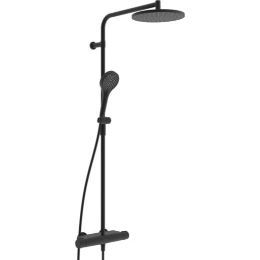 Hansa Viva sprchový systém s termostatickou baterií černá mat 6 515 920 133