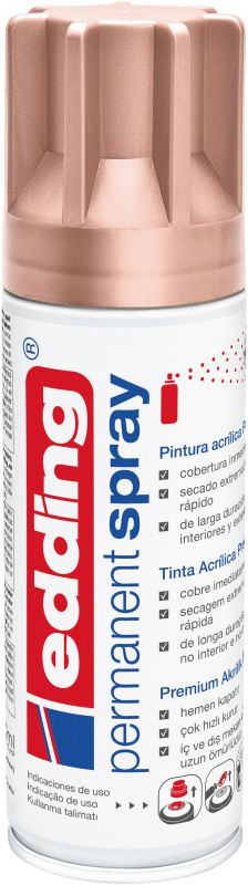 Permanentní sprej Edding 5200, 200 ml růžově zlatá 937