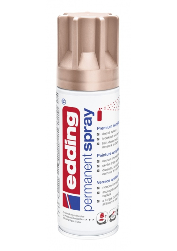 Permanentní sprej Edding 5200, 200 ml růžově zlatá 937