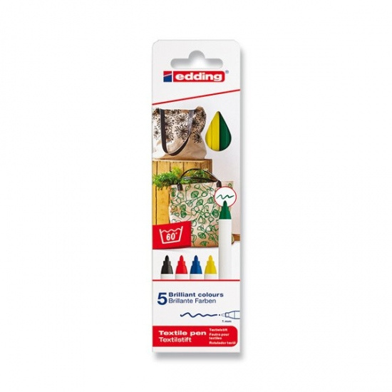 Popisovač Edding na textil 4600 5 barev EDDING