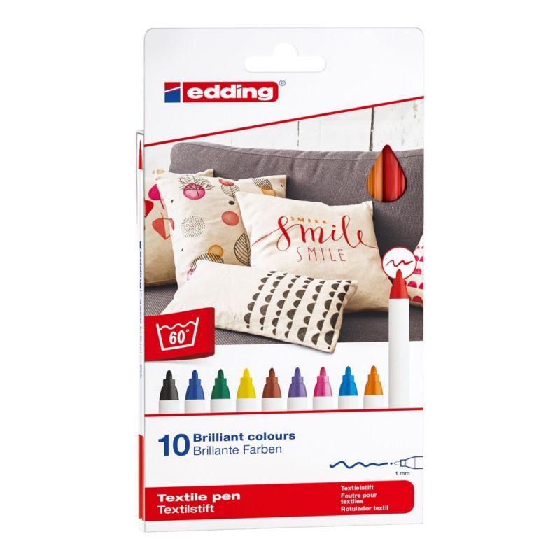 Popisovač Edding na textil 4600 10 barev EDDING