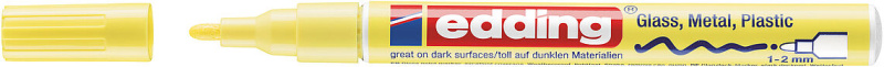 Lakový popisovač EDDING 751, pastel. žlutý EDDING
