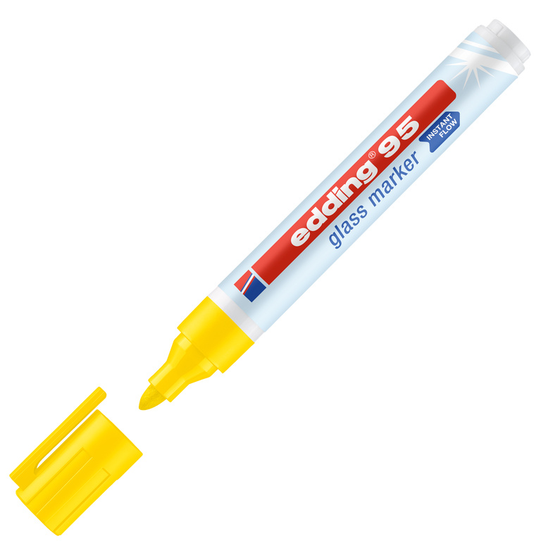 Edding Glass Board Marker 95 - popisovač na sklo - žlutý
