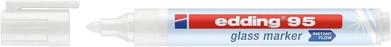 Popisovač na sklo edding 95 - bílý