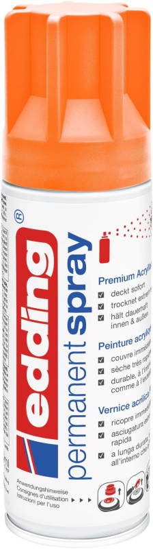 Akrylový sprej edding 5200, neonově oranžová 966, objem 200,00 ml