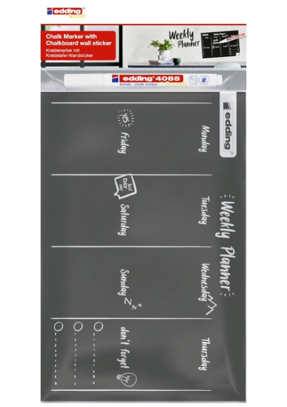Křídový popisovač EDDING 4085, bílý + plánovač EDDING