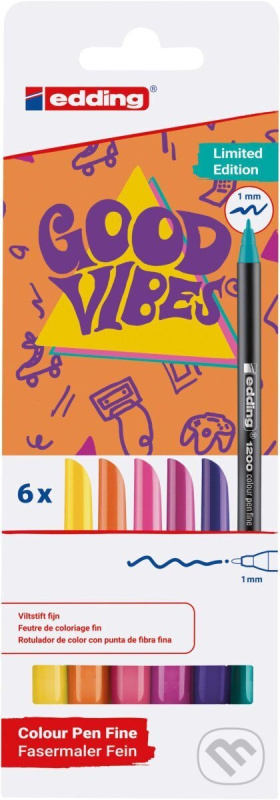 Edding 1200 Fixy Good Vibes 6 ks (limitovaná edice) VOLF kancelářské potřeby spol. s r.o.