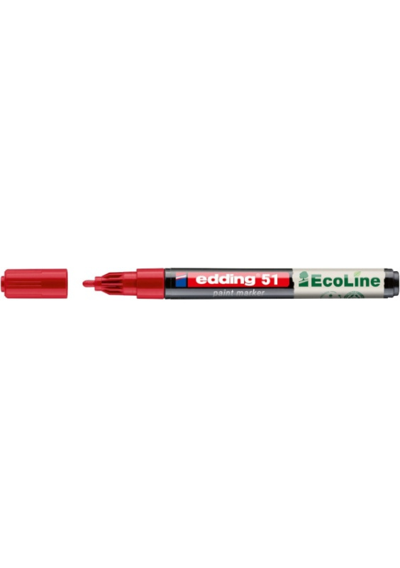 Lakový popisovač Edding EcoLine 51 -  červený