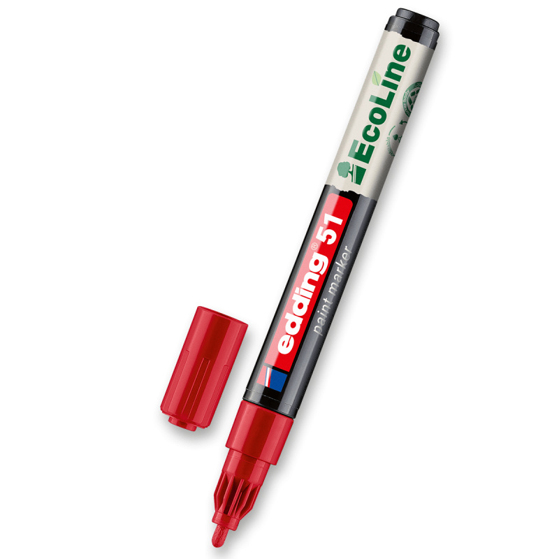 Lakový popisovač Edding EcoLine 51 -  červený