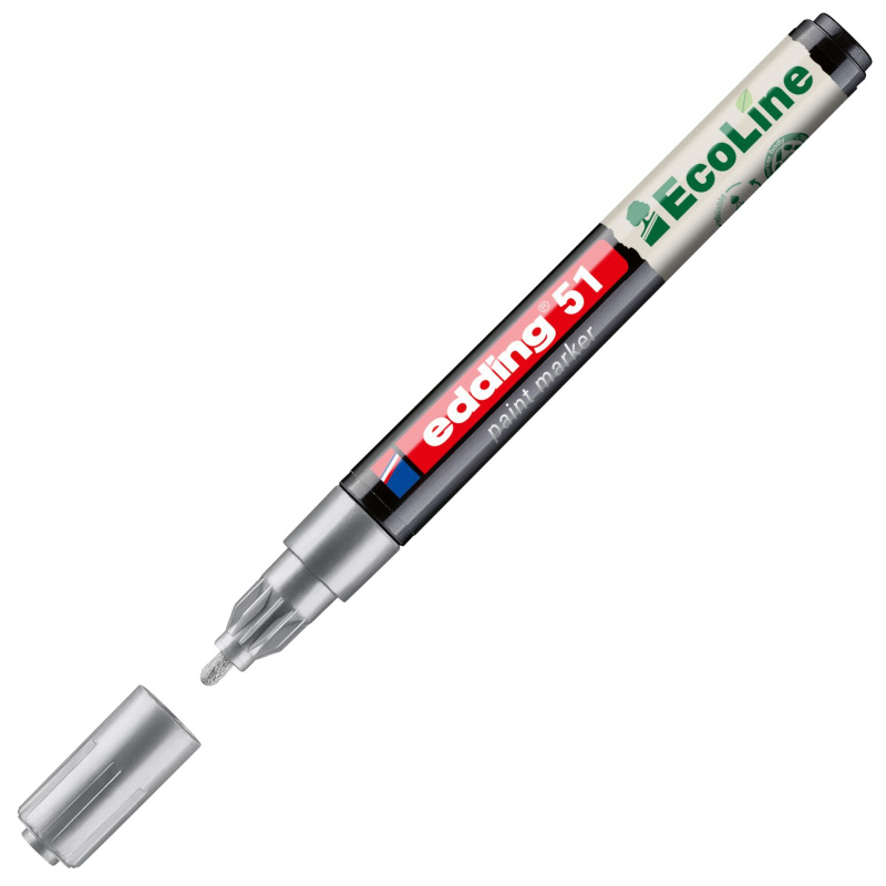Edding 51 EcoLine - lakový popisovač - stříbrný