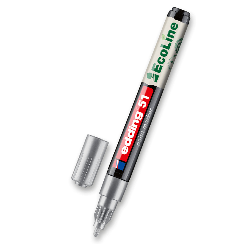 Edding 51 EcoLine - lakový popisovač - stříbrný