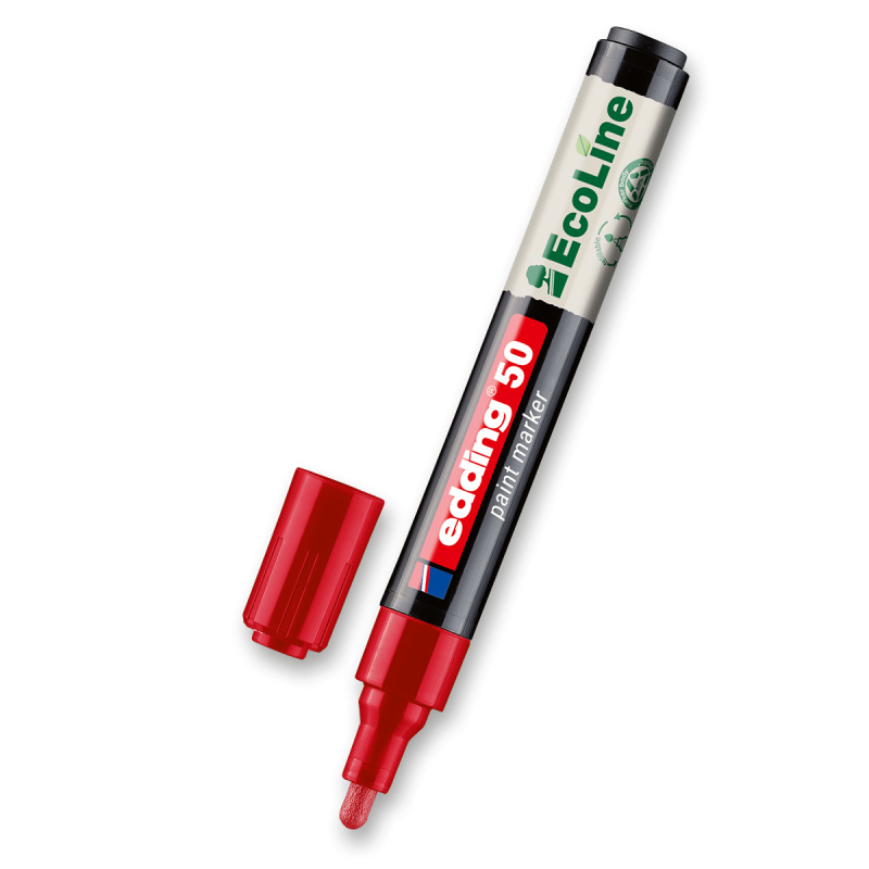 Edding 50 EcoLine - lakový popisovač - červený