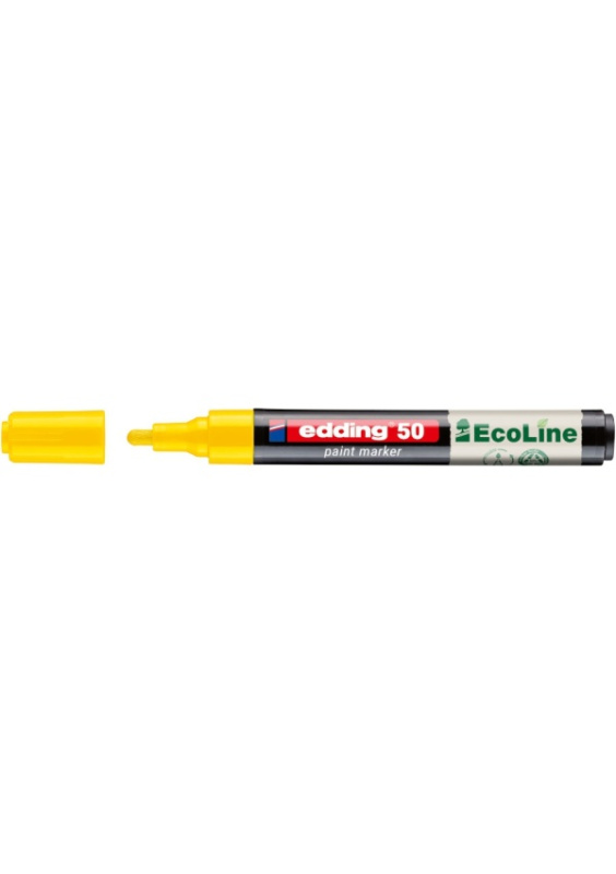 Edding 50 EcoLine - lakový popisovač - žlutý