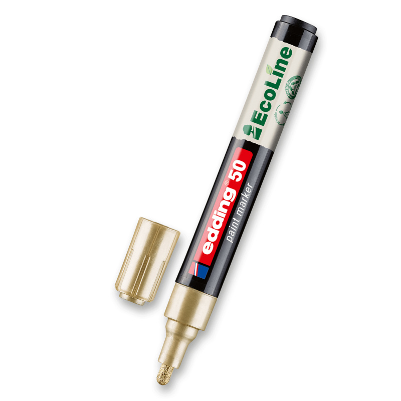 Edding 50 EcoLine - lakový popisovač - zlatý