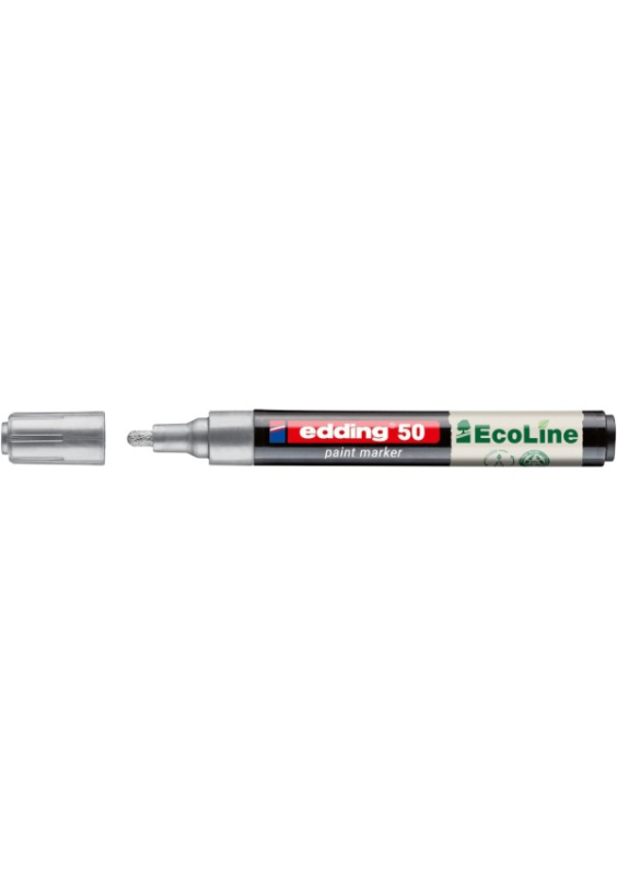 Lakový popisovač Edding EcoLine 50 - stříbrný