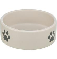 Miska Trixie keramická motiv packy šedá 0.8 l/ø 16 cm