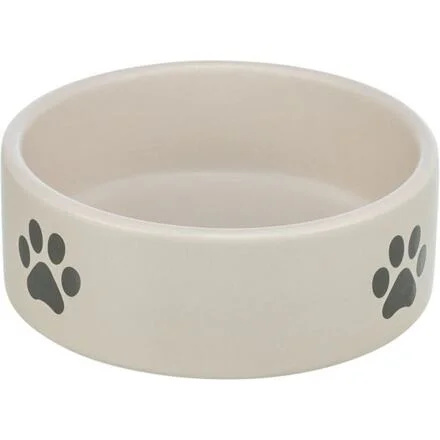 Keramická miska, motiv tlapka, světlešedá/šedá 1,4 l/ ø 20 cm 