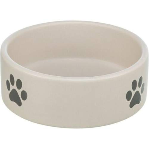 Keramická miska, motiv tlapka, světlešedá/šedá 1,4 l/ ø 20 cm 