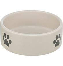 Keramická miska, motiv tlapka, světlešedá/šedá 1,4 l/ ø 20 cm 