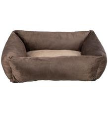 Obdélníkový recyklovaný pelech LIONEL, fleece, hnědá/béžová 65 x 55 cm