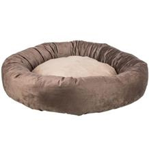 Kulatý recyklovaný pelech LIONEL, fleece, hnědá/béžová 50cm