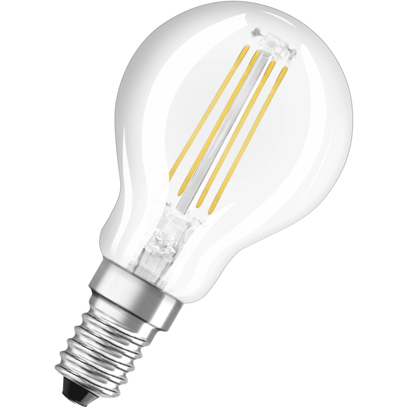 OSRAM LED žárovka Base Classic P40, E14, 4 W, 470 lm, 2700 K, čirá, 5 ks