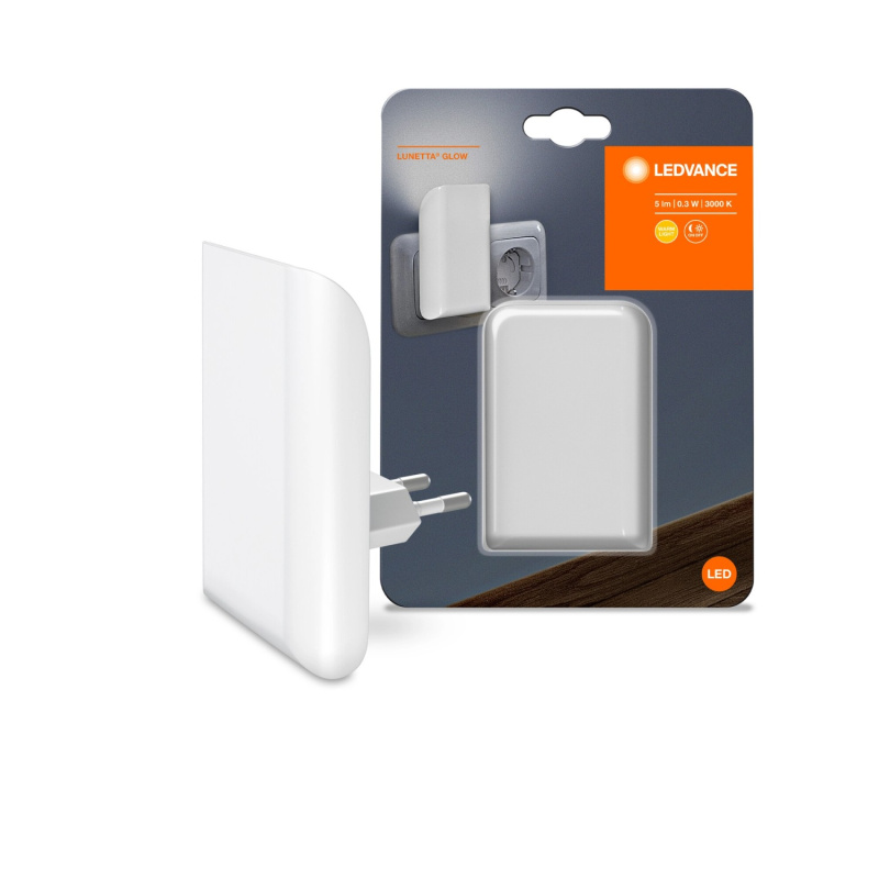 Ledvance LED noční světlo do zásuvky Lunetta GLOW White 0,28W 5lm 3000K