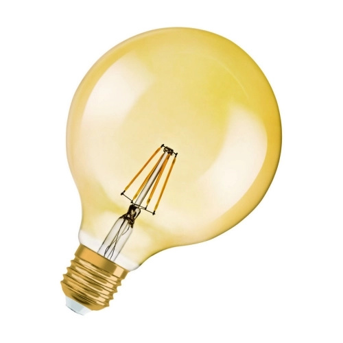 OSRAM LED žárovka 1906 Globe 55, E27, 6,5 W, 720 lm, 2400 K, jantarová