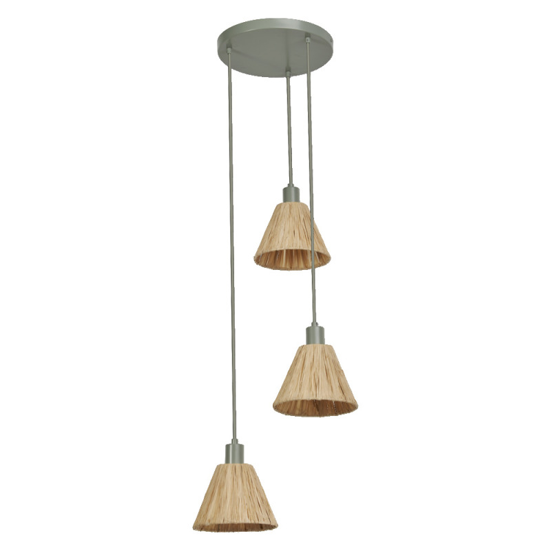 LED svítidlo dekorativní LEDVANCE DECOR RAFFIA PENDANT PLATE 3XE27GN