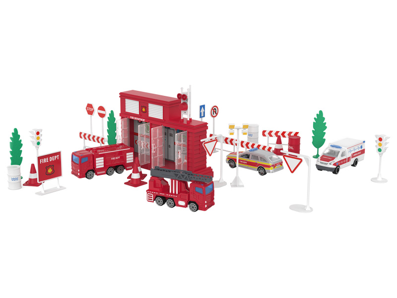 Playtive Racers Požární stanice / Policejní stanice / Staveniště (požární stanice)