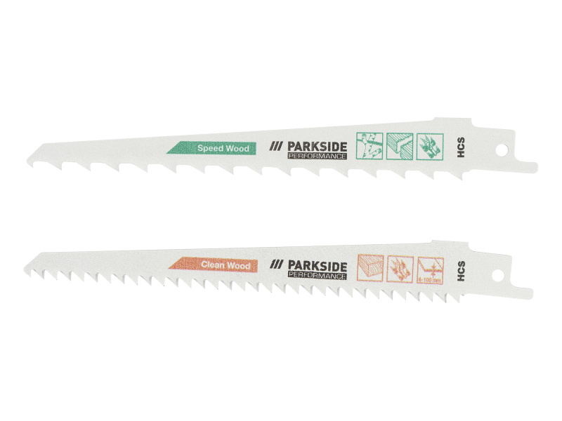 Parkside Performance® Sada pilových listů pro pilu ocasku Pfszp 3 A1, 2dílná (dřevo / plast)