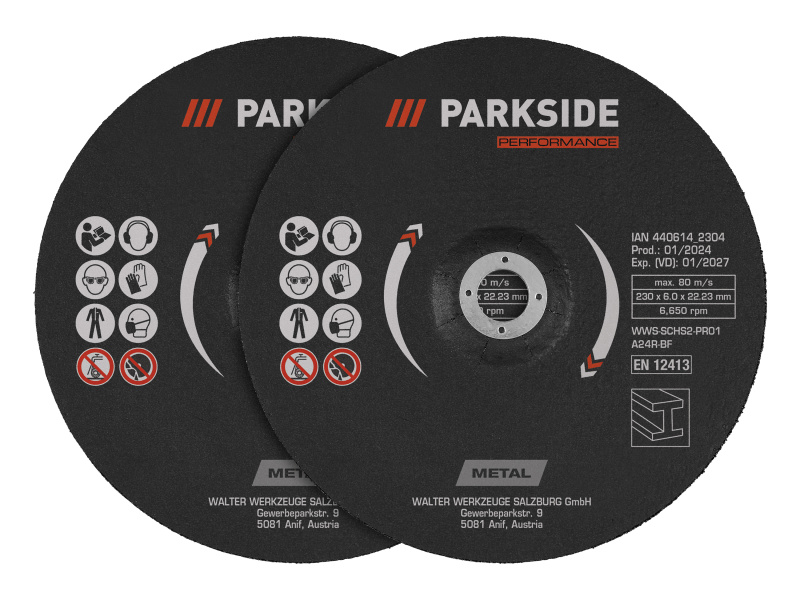 Parkside Performance® Řezné / hrubovací kotouče, Ø 230 mm (hrubovací kotouč, 2dílná sada)